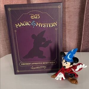 Disney Sorcerer Mickey Figure with Red Robe and Blue Star Hat